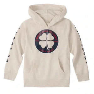 Lucky Brand Hoodie Heather Logo Clover Size L Boys Pullover Hood women’s small